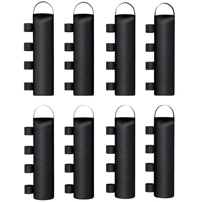 Gazebo and Tent Sandbag Weights Set of 8 for Secure Outdoor Shelters Black Outsunny