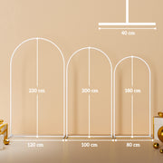 Outsunny Wedding Arch Frame Set, Metal Balloon Arch Stand Set, Balloon Arch Stand Set for Birthday Party, 2.2, 2, 1.8 m White AOSOM