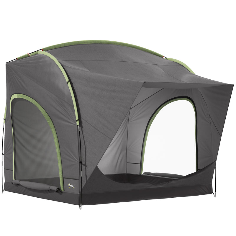 SUV Tailgate Tent Waterproof Shelter for Camping and Picnics with Tall Standing Room Grey
