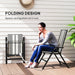 Black Rattan Reclining Garden Chairs Set Weather Resistant and Adjustable by Outsunny