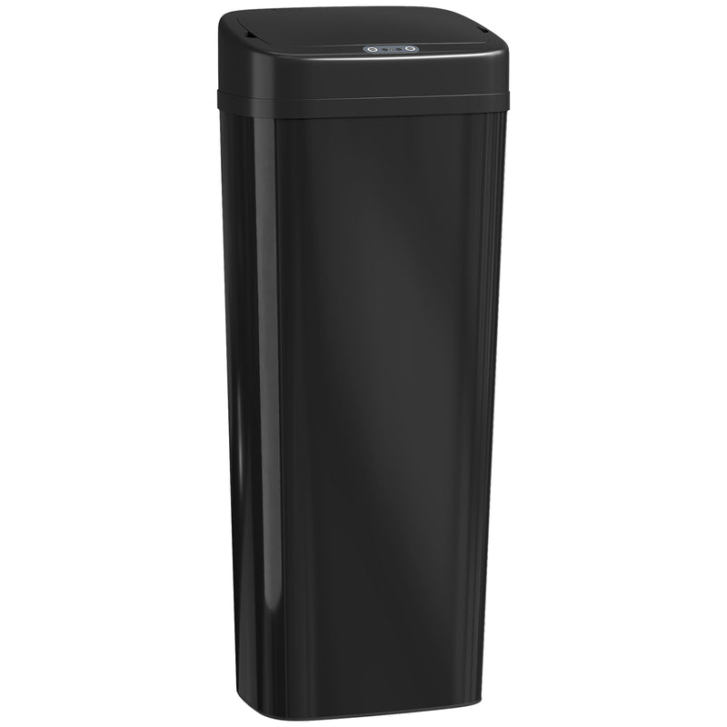 50L Motion Sensor Kitchen Bin With Soft Close Lid For Rubbish Disposal Black AOSOM