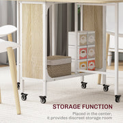 Extendable Six Seater Drop Leaf Dining Table Ideal for Family Meals Natural White