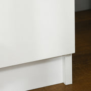 LED Bedside Table with White High Gloss Front and 2 Drawers for Bedroom or Lounge