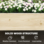2 Tier Wooden Raised Garden Bed with Trellis for Easy Planting and Climbing Support, Natural Wood Finish Outsunny