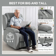 Electric Recliner Chair with Eight Point Massage and Lift Function for Home Comfort Light Grey