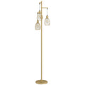 Floor Lamp with Adjustable Dimmable Lights for Living Room or Bedroom Gold