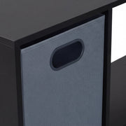 Close-up of the fabric drawer's handle and texture