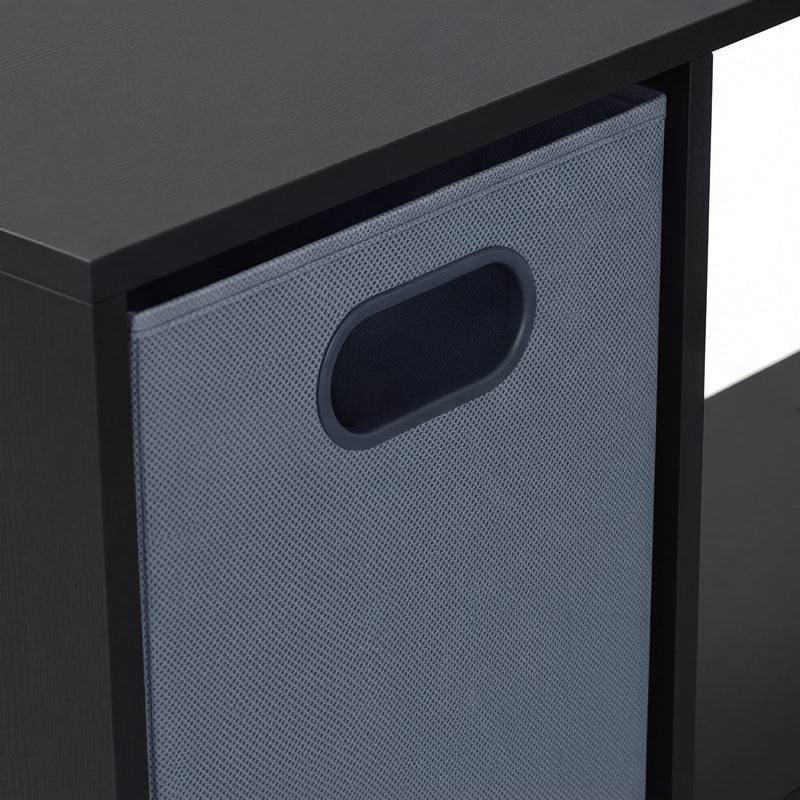 Close-up of the fabric drawer's handle and texture