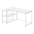 Vasagle white L-shaped corner desk on a white background