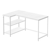 Vasagle white L-shaped corner desk on a white background