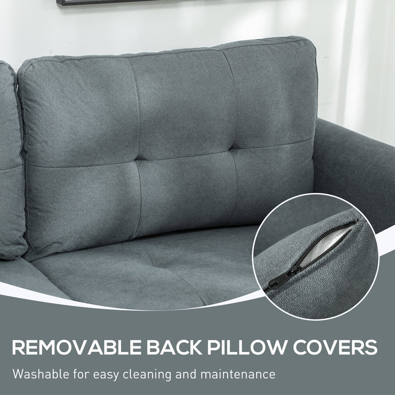 Removable back pillow cover unzipped to show the washable cover