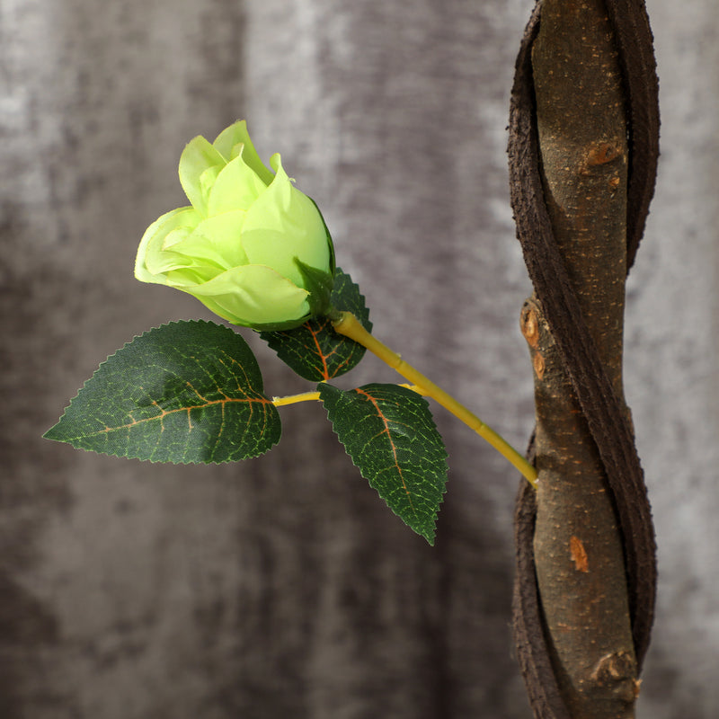 Set of Two Artificial Rose Trees Indoor Outdoor Decorative Plants Green by Outsunny