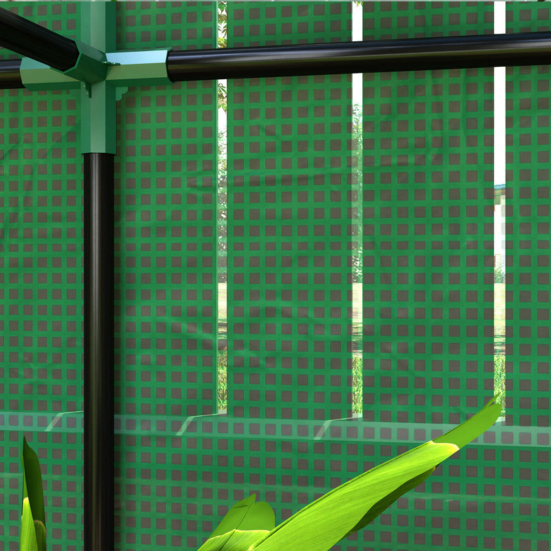 Green Three Shelf Steel Frame Greenhouse 40 x 100cm by Outsunny