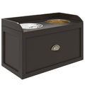 Stainless Steel Raised Dog Bowls With 21L Storage Drawer For Large Breeds, Brown