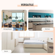 Oak and White Drop Leaf Dining Table with Storage Shelves Ideal for Small Spaces