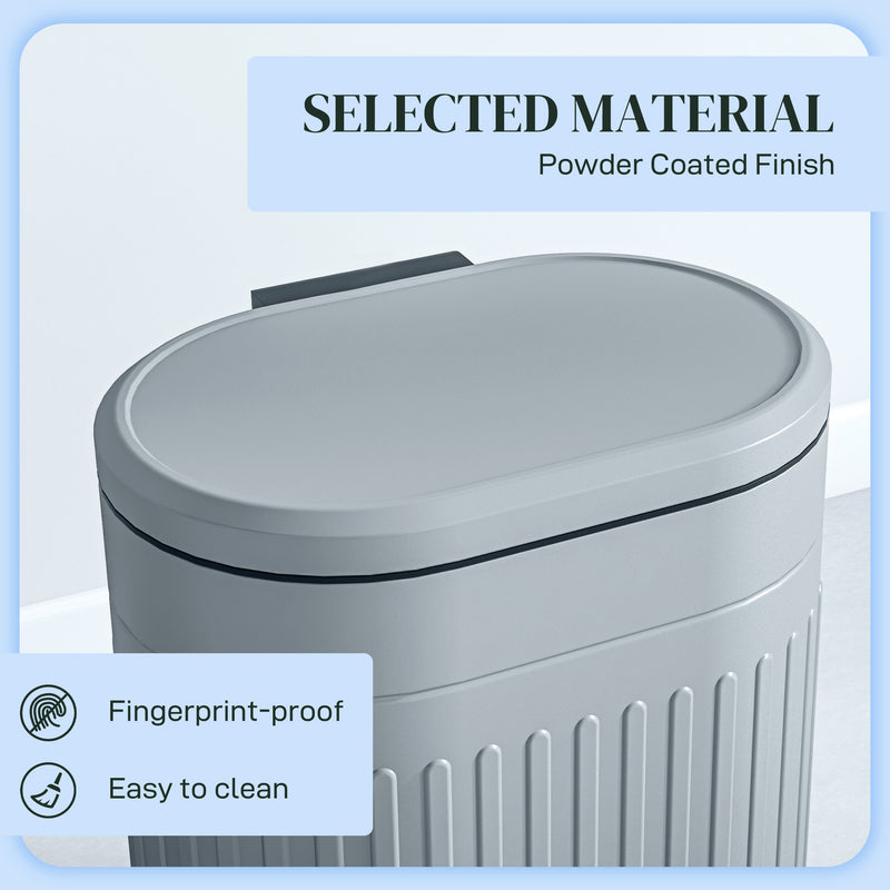 20L Metal Kitchen Bin with Soft Close Lid Ideal for Home or Office Use Grey