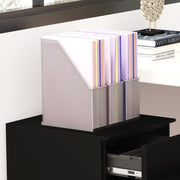 Steel Mobile Filing Cabinet 3 Drawers with Lock and Wheels Fits A4 and Legal, Black