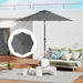 Grey 3m Replacement Parasol Canopy UPF 50 Plus with Top Vent Fits 8 Rib Frames by Outsunny