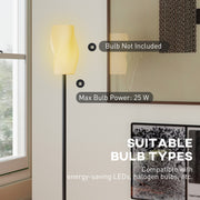 Modern 3D Printed Floor Lamp with Foot Switch for Living Room or Bedroom, White