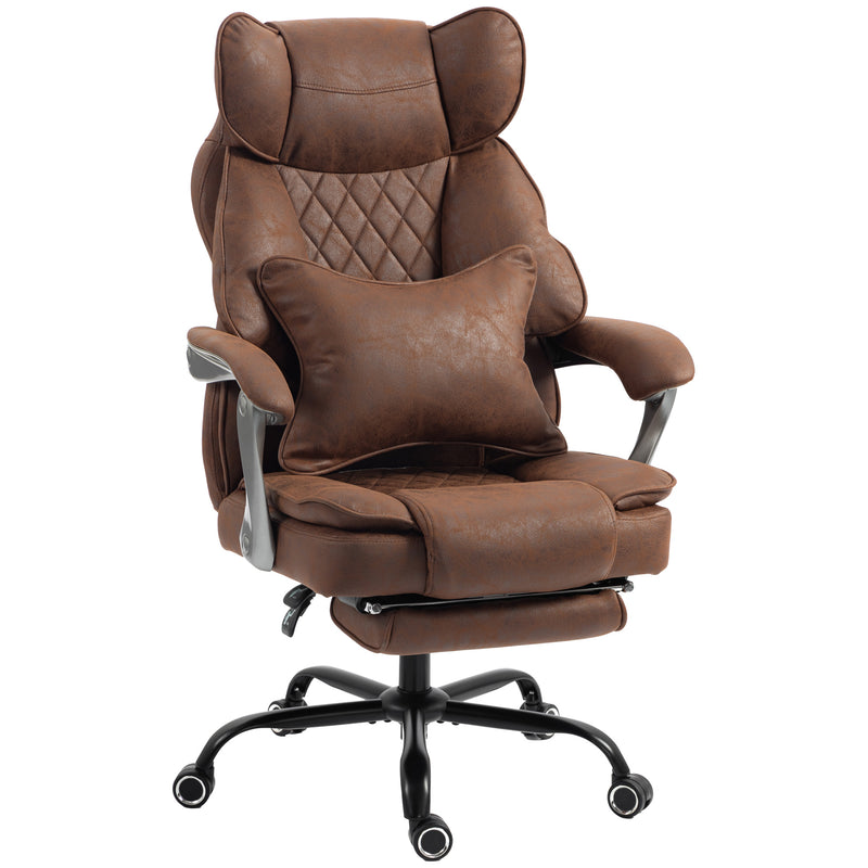 Office Chair for Tall and Large Adults with Wide Seat Reclining Back and Lumbar Support Dark Brown