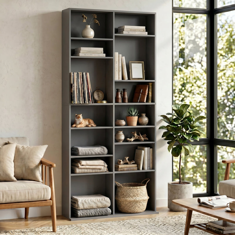Tall Media Storage Unit Grey - image 8
