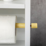 Slim Bathroom Storage Cabinet With Multiple Compartments For Small Spaces, White