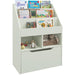 Kids Bookshelf and Toy Organiser with Storage Drawer and Wheels Green by HOMCOM
