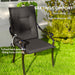 Set of Four Padded Garden Seat Cushions Charcoal Grey by Outsunny