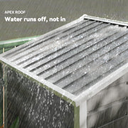 7x4 Metal Garden Storage Shed with Lockable Double Doors and Vents Dark Grey by Outsunny