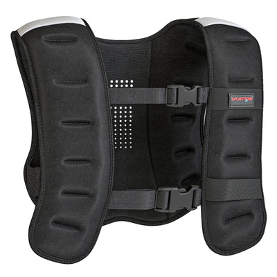 10kg Weighted Vest with Adjustable Straps and Reflective Strips for Running or Training Black AOSOM
