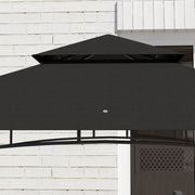 Grey BBQ Grill Gazebo with Shelves 150 x 240cm by Outsunny
