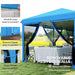 Blue 6x3m Pop Up Gazebo with Mesh Walls and Carry Bag for Events and Parties by Outsunny