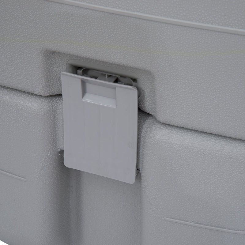Portable Camping Toilet with Carry Handle for Easy Travel and Outdoor Use Grey