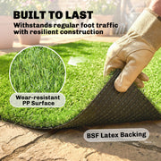 Artificial Grass Roll for Low Maintenance Garden or Patio All Weather Soft Green AOSOM