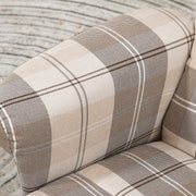 Linen Swivel Recliner Chair with Footstool and Storage Ideal for Living Room Use Multicolour