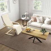 Rustic Wood Effect Coffee Table With Bold Block Design For Living Room, Brown