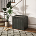 Charcoal Grey 107L Plastic Storage Chest with Lid for Indoor and Outdoor Use by HOMCOM