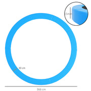 Trampoline Safety Pad for 12ft Round Trampolines Cushioned Edge Protection Light Blue AOSOM