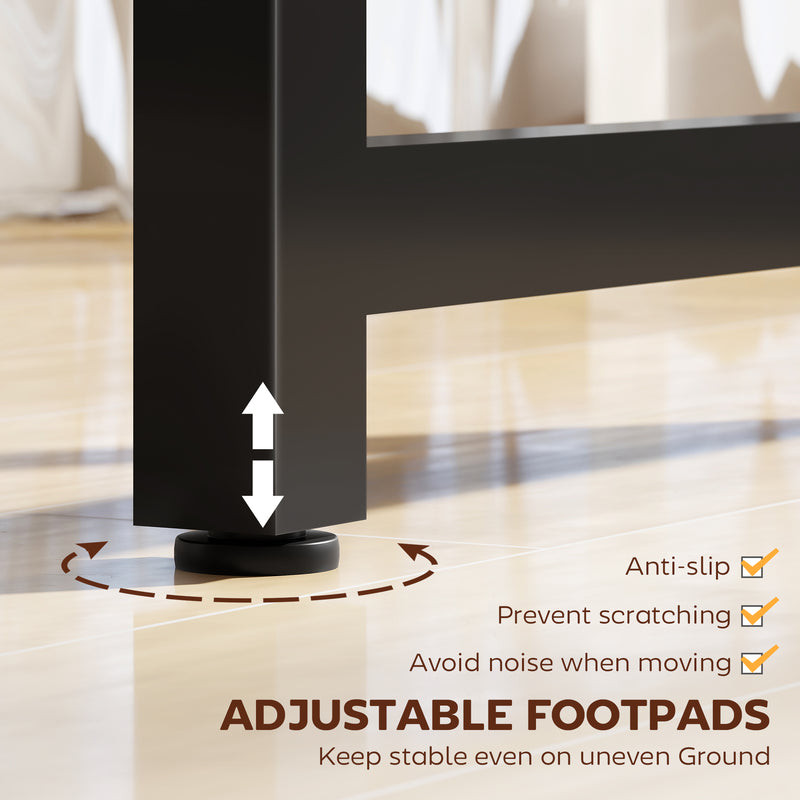 Industrial L Shaped Corner Computer Desk with Built In Bookshelf for Home Office Study Rustic Brown