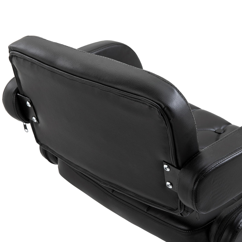 Set of 2 Swivel Bar Stools with Backrest and Armrest Height Adjustable for Kitchen Grey