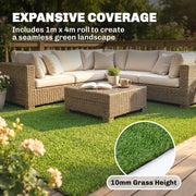 Artificial Grass Roll for Low Maintenance Garden or Patio All Weather Soft Green AOSOM