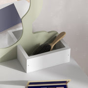 Kids Vanity Table with Mirror Stool and Storage Ideal for Ages 3 to 6 Years White