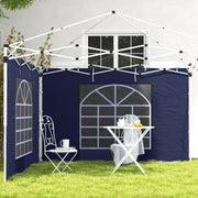 Set of Two Blue Replacement Gazebo Side Walls 195 x 295cm by Outsunny