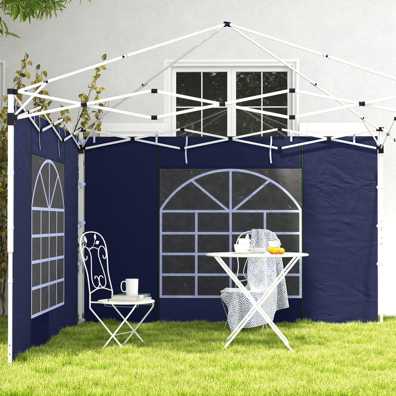 Set of Two Blue Replacement Gazebo Side Walls 195 x 295cm by Outsunny