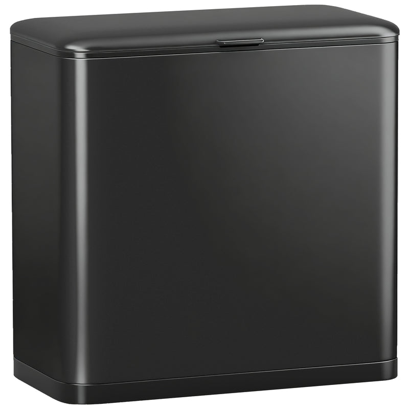 8L Hanging Kitchen Bin with Lid and Removable Bucket for Cabinets or Under Sink Grey AOSOM
