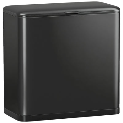 8L Hanging Kitchen Bin with Lid and Removable Bucket for Cabinets or Under Sink Grey AOSOM
