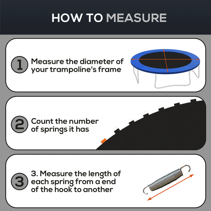 12ft Trampoline Replacement Mat with Spring Tool and 72 V Hooks for Outdoor Use Black AOSOM