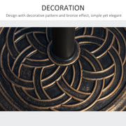 Bronze 11.5kg Heavy Duty Parasol Base Fits 38mm to 48mm Garden Umbrella Poles