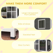 Wooden Outdoor Dog House with Openable Asphalt Roof and Removable Floor by PawHut