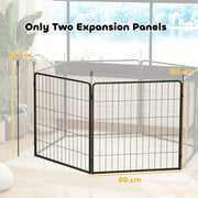 2 Piece Dog Pen Expansion Pack for 80cm High Pet Playpen with 3 Stakes for Small and Medium Dogs by PawHut